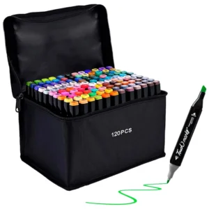 marcadores punta doble 120